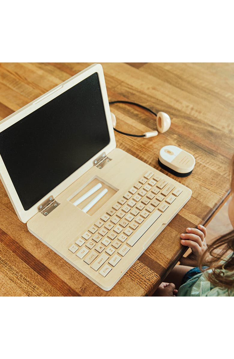 Wonder & Wise Unplugged Laptop Playset, Alternate, color, Natural Wood