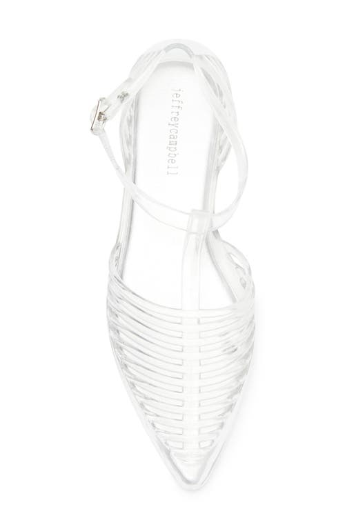Jeffrey Campbell Squeaky Jelly Flat In Clear