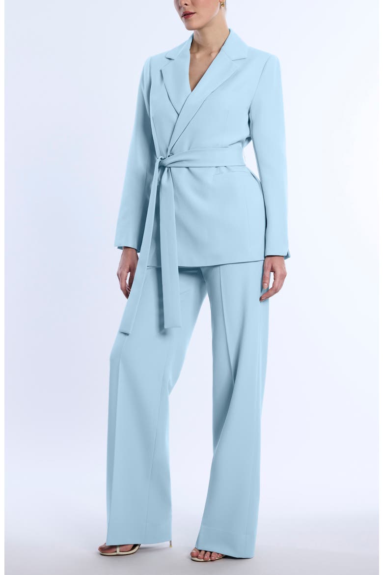Belted Tailored Jacket, Alternate, color, SEAFOAM