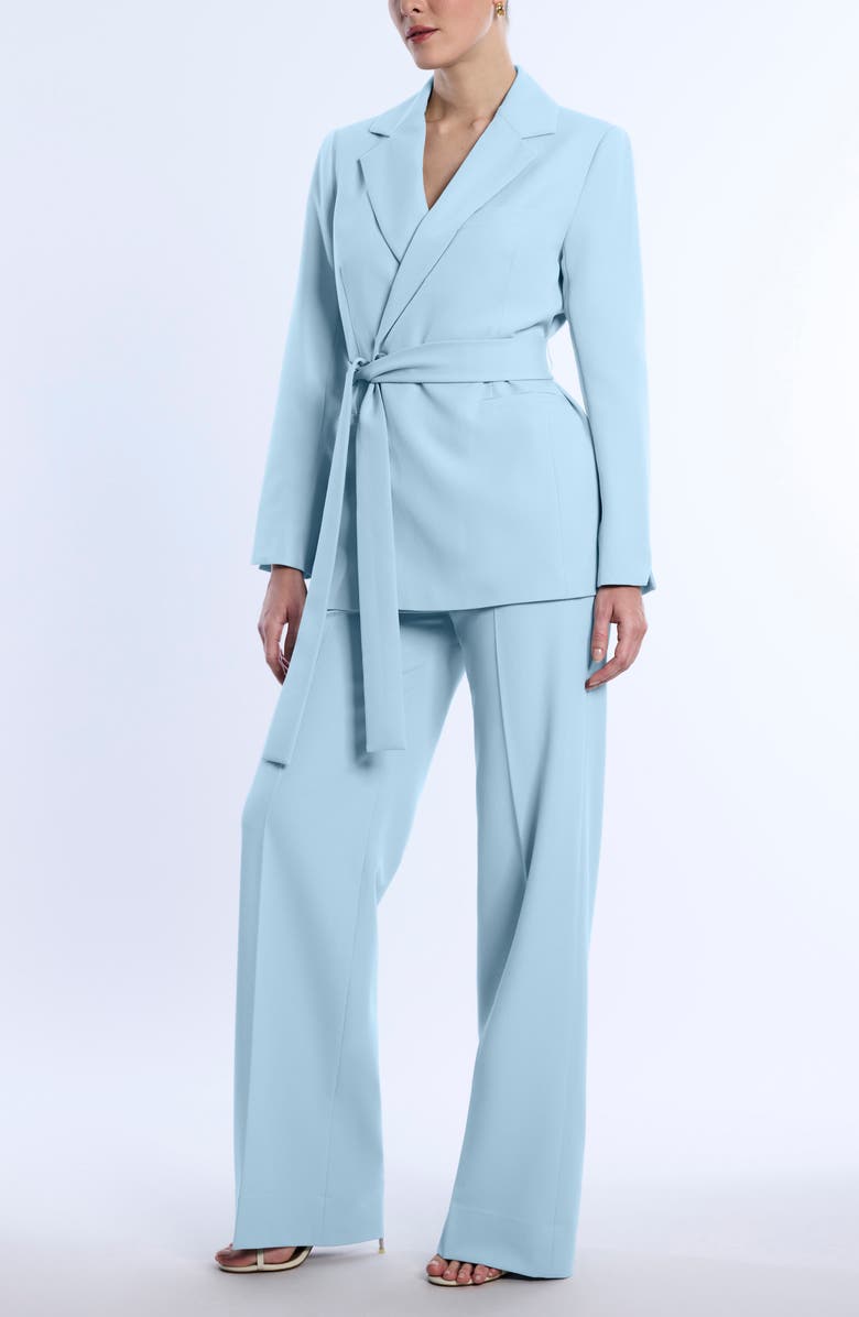 BCBGMAXAZRIA Belted Tailored Jacket, Alternate, color, Seafoam