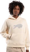 STARTER Women's Starter  Cream Buffalo Bills Rhinestone Relaxed Hoodie