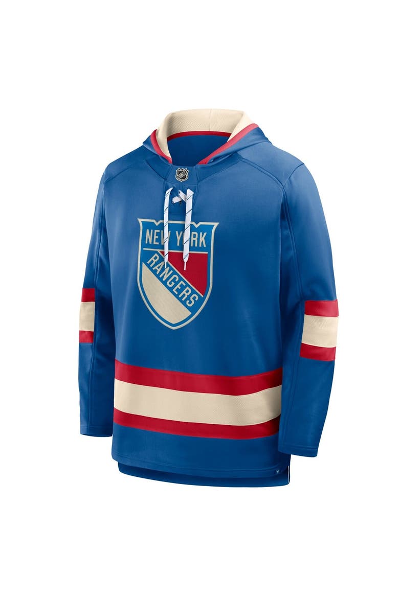 Men's Fanatics Blue New York Rangers 2026 NHL Winter Classic Lace Collar Hoodie, Alternate, color, Blue