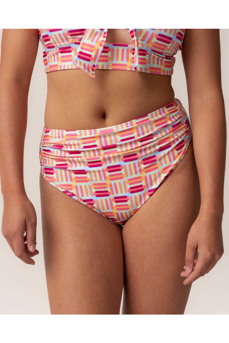 High Leg Ruched Swim Bottom, Main, color, Vera
