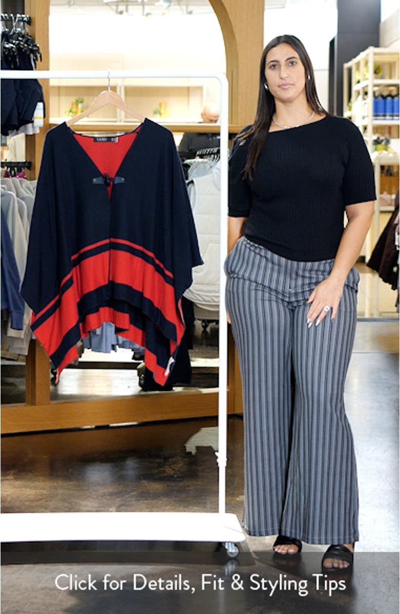 Border Stripe Poncho, sales video thumbnail