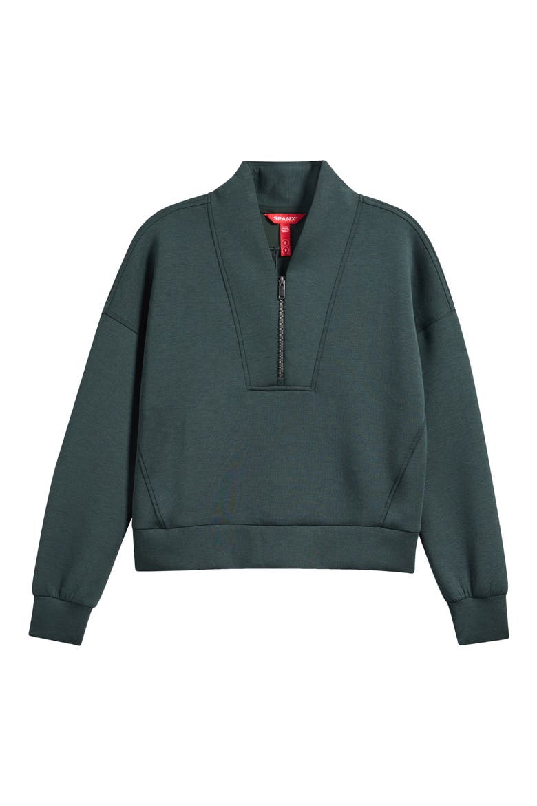 AirEssentials Shawl Collar Quarter Zip Pullover, Main, color, NIGHT FOREST HEATHER