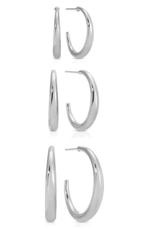 Set of 3 Hoop Earrings