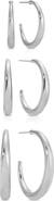 Ettika Set of 3 Hoop Earrings