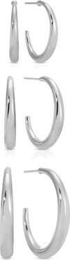 Ettika Set of 3 Hoop Earrings