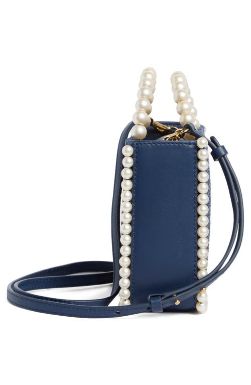 Lele Sadoughi Mini Maya Raffia Tote In Blue
