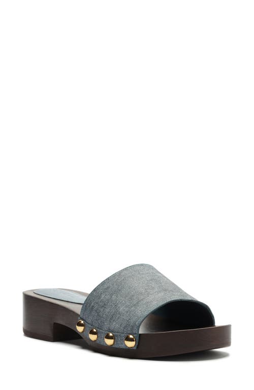 Schutz Shayla Slide Sandal In Blue