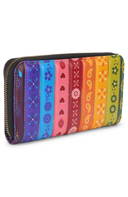 Kurt Geiger London Kensington Leather Zip Around Wallet In Multi
