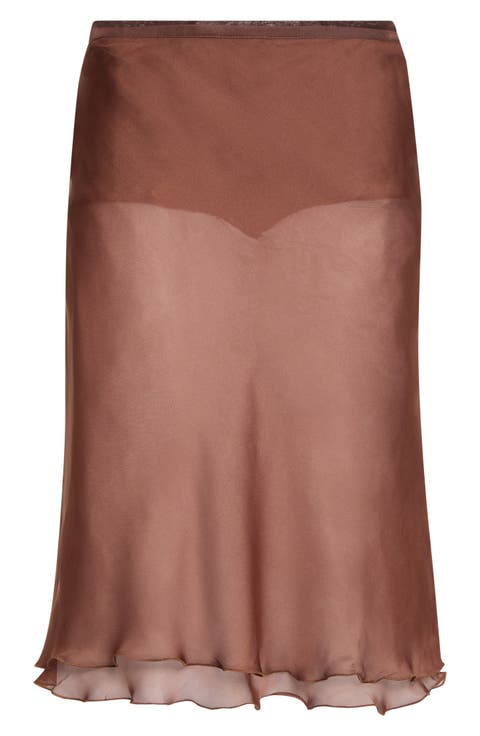 Colette Sheer Chiffon Midi Skirt