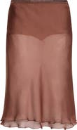 Siedrés Colette Sheer Chiffon Midi Skirt