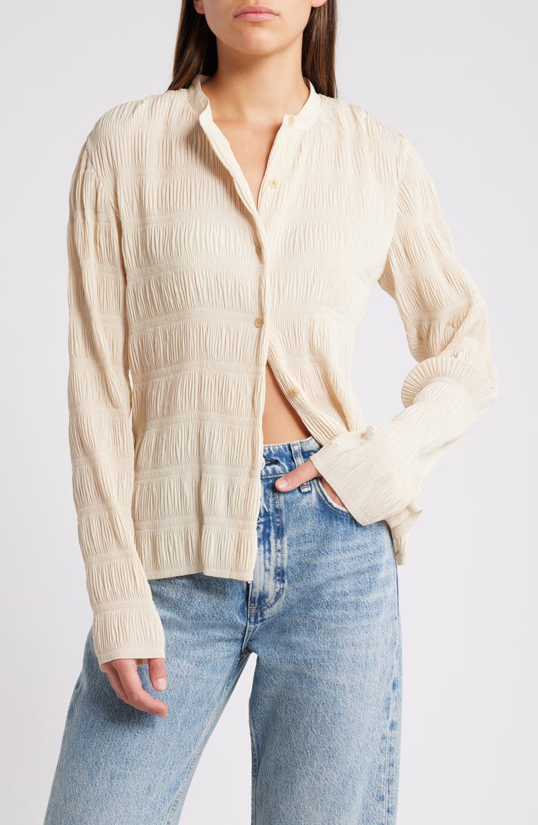 rag & bone Belle Shirred Top, Main, color, Ivory