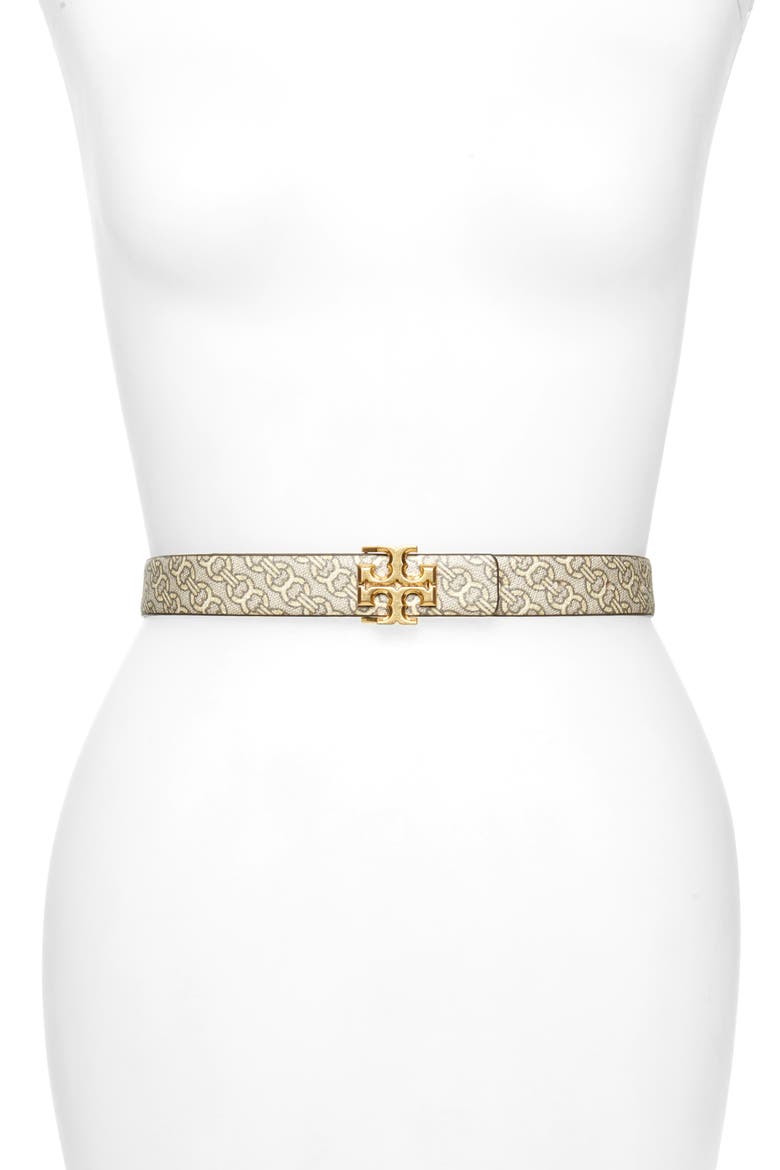 Kira Gemini Print Leather Belt, Main, color, GEMINI JACQUARD