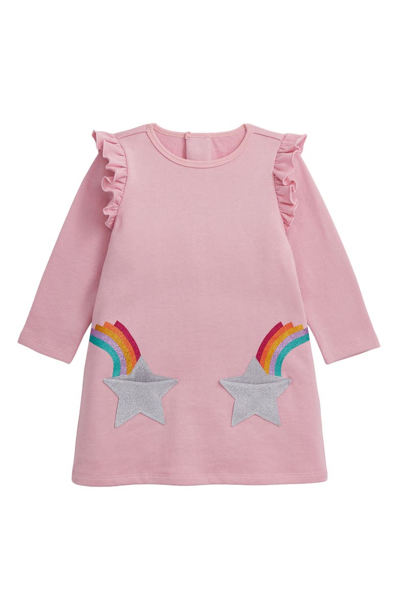 Magnetic Me Kids' Fidget Pocket Long Sleeve Ruffle Dress, Main, color, 