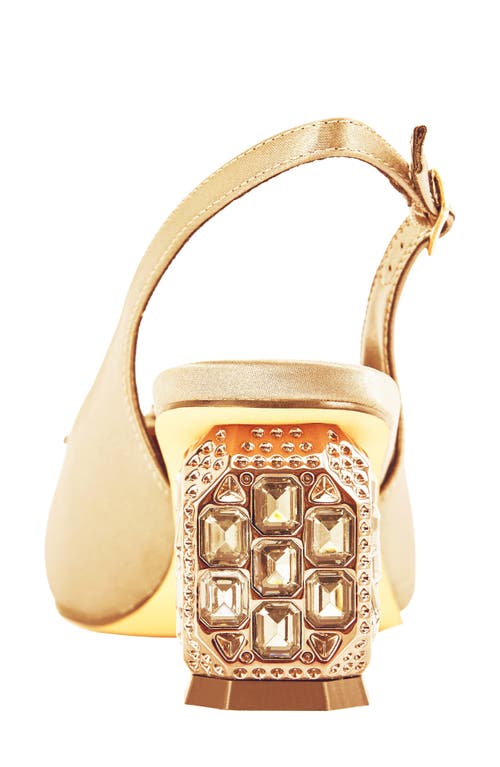 Lady Couture Precious Embellished Slingback Pump In Gold