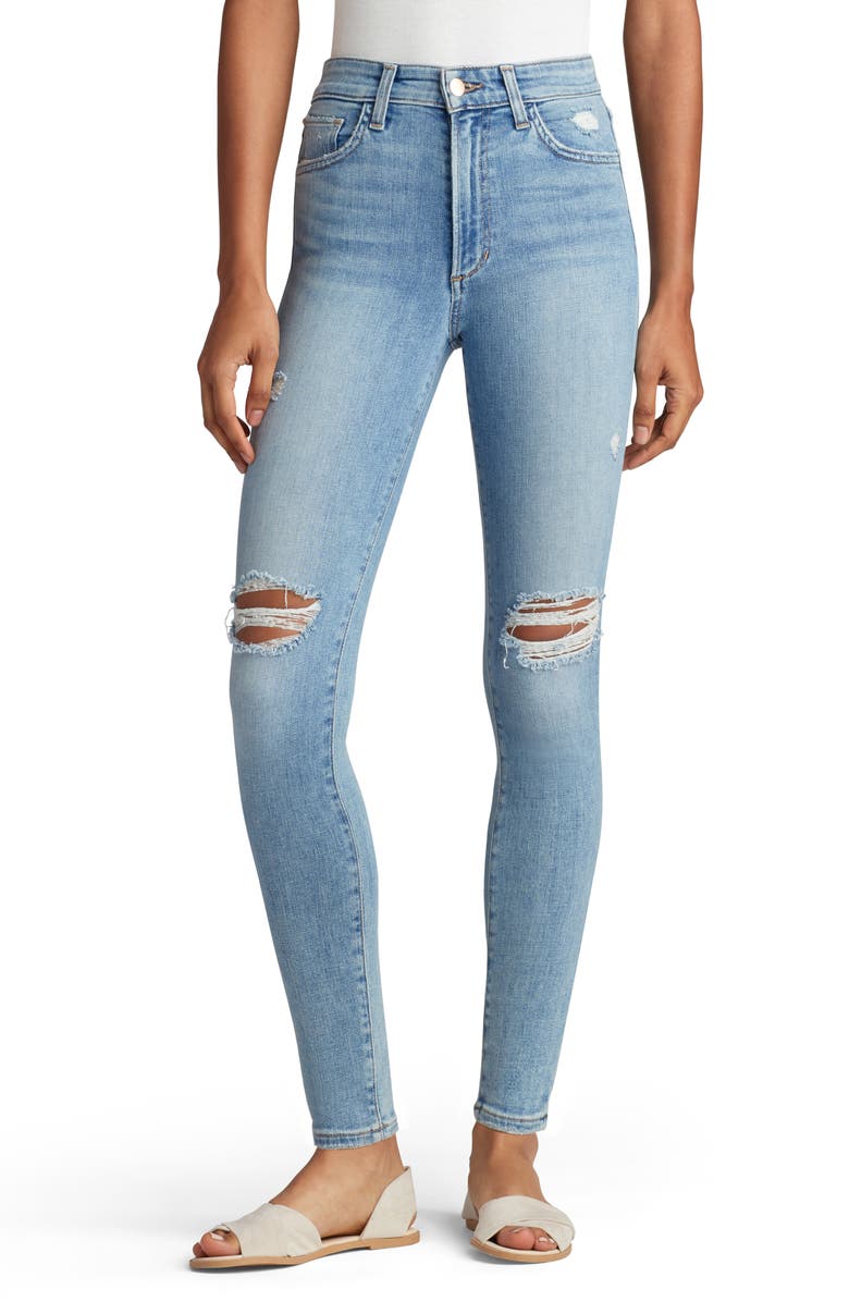 Joe's The Charlie Distressed High Waist Ankle Skinny Jeans, Main, color, 