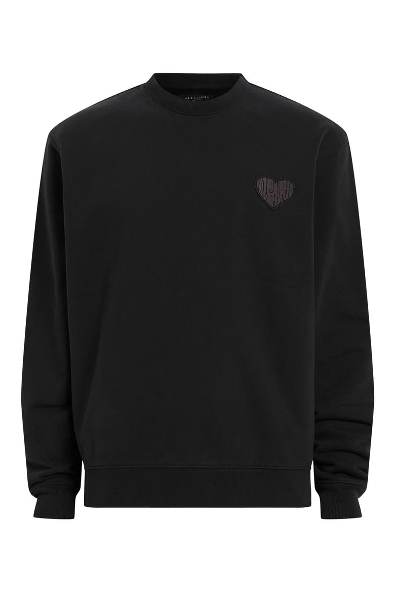 Lover Crewneck Sweatshirt, Alternate, color, WASHED BLACK