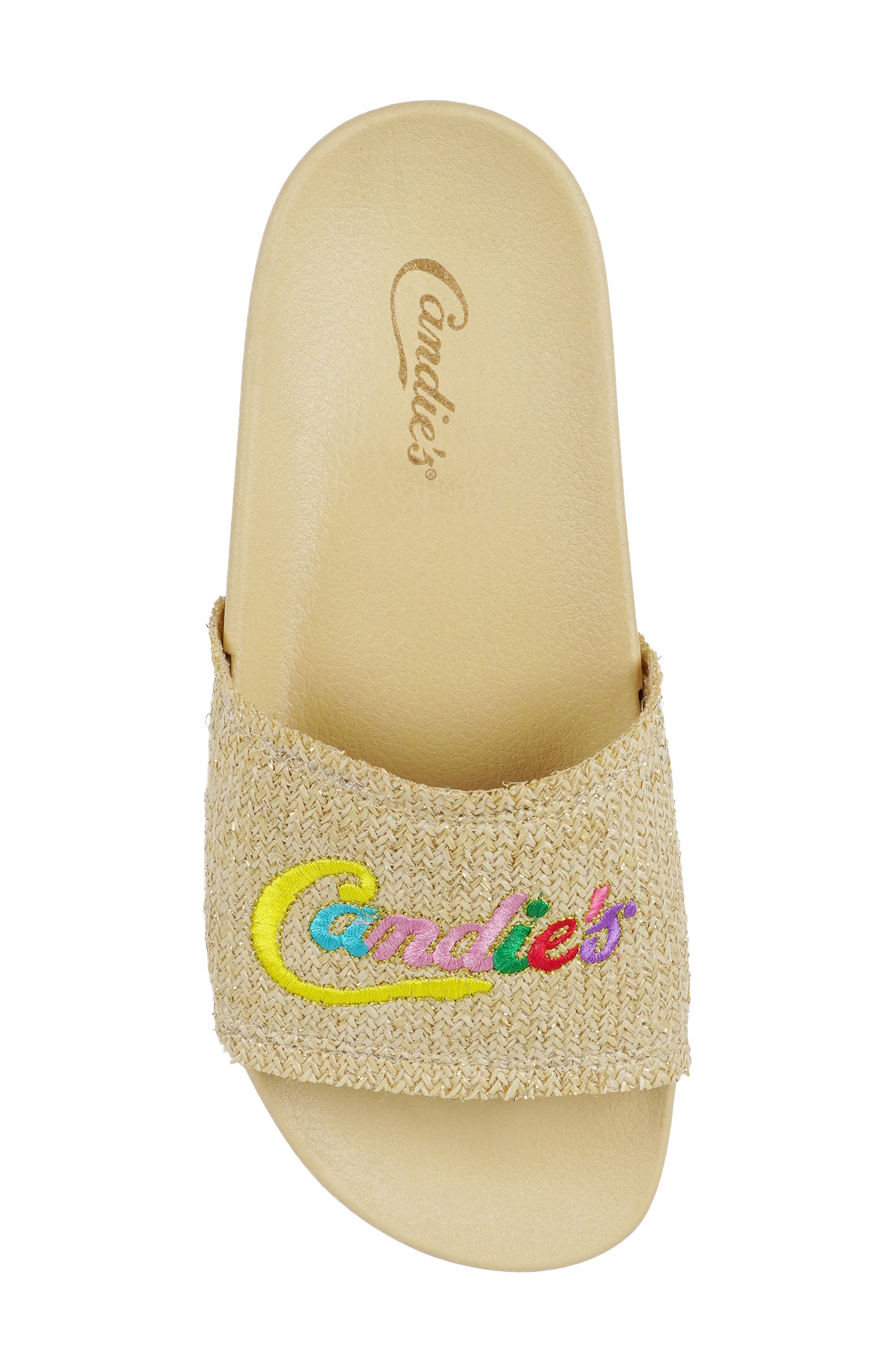 Logo Slide Sandal, Alternate, color, NATURAL