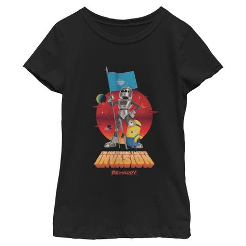 Girl's Minions & Monsters I'm Postponing Earth's Invasion  Graphic T-Shirt