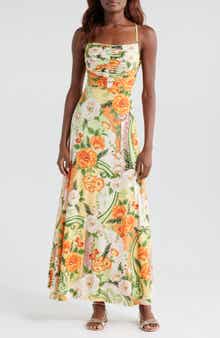 Agua Bendita Arista Ete Strapless Maxi Cover-Up Dress