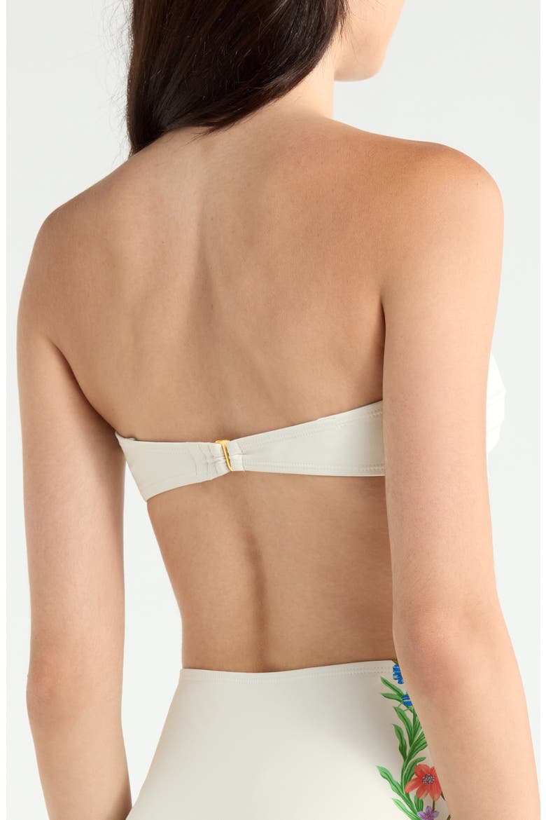 Rothy Convertible Bandeau Bikini Top, Alternate, color, IVORY/ MULTI
