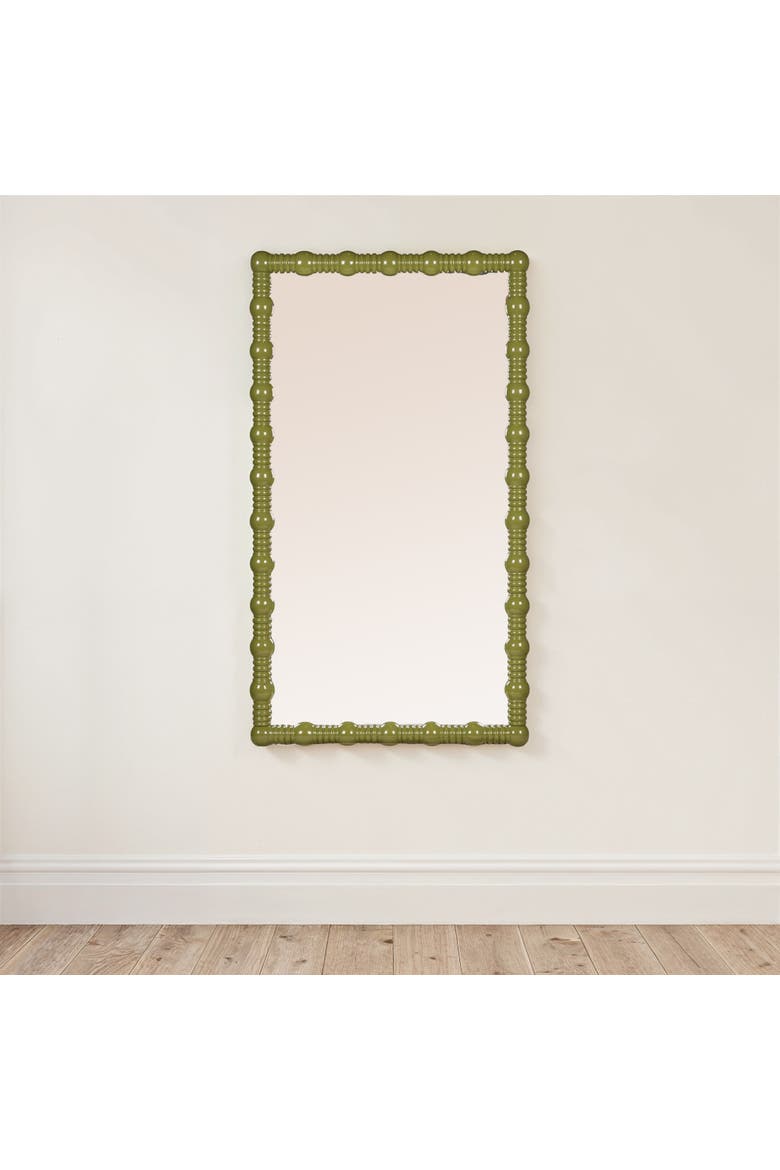 Gloss Dowel Wall Mirror, Alternate, color, Green