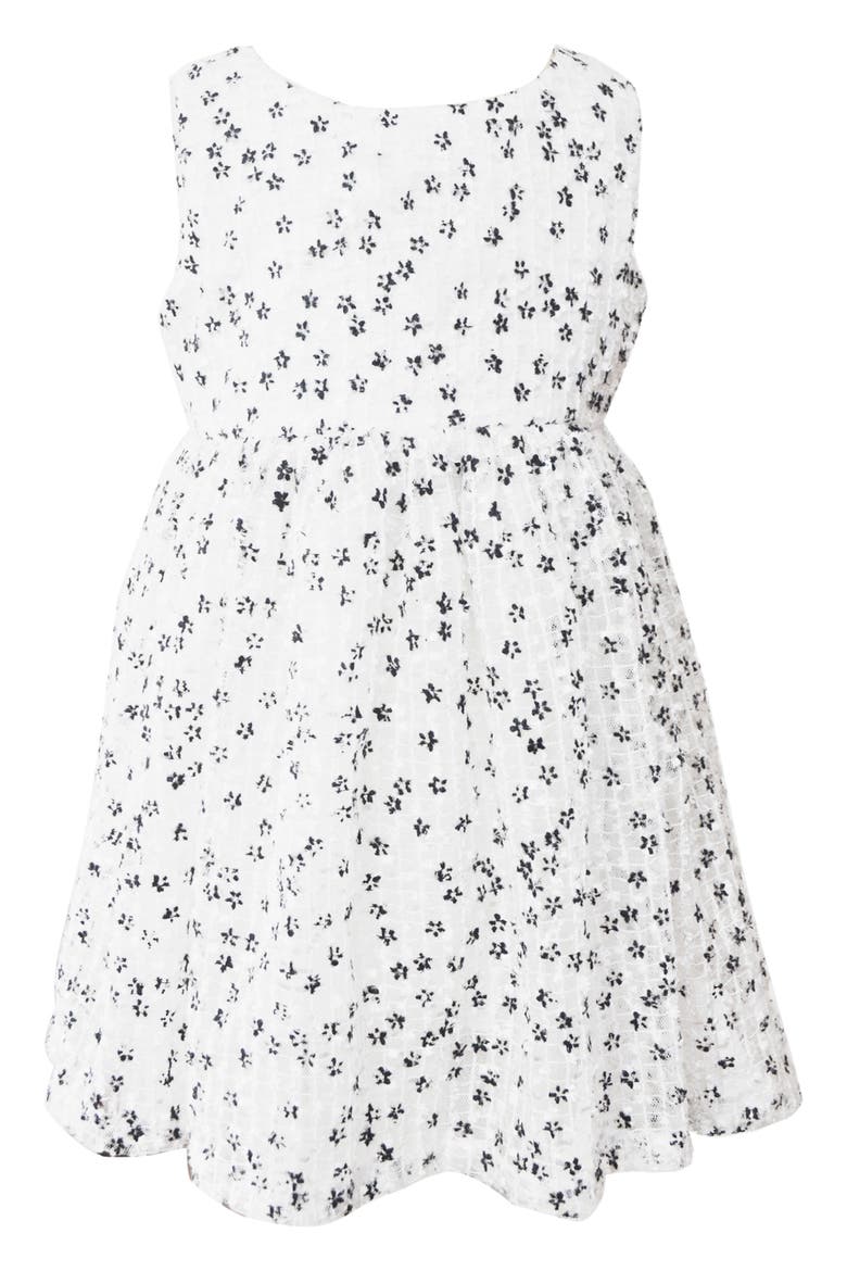 Floral Tulle Dress, Main, color, WHITE