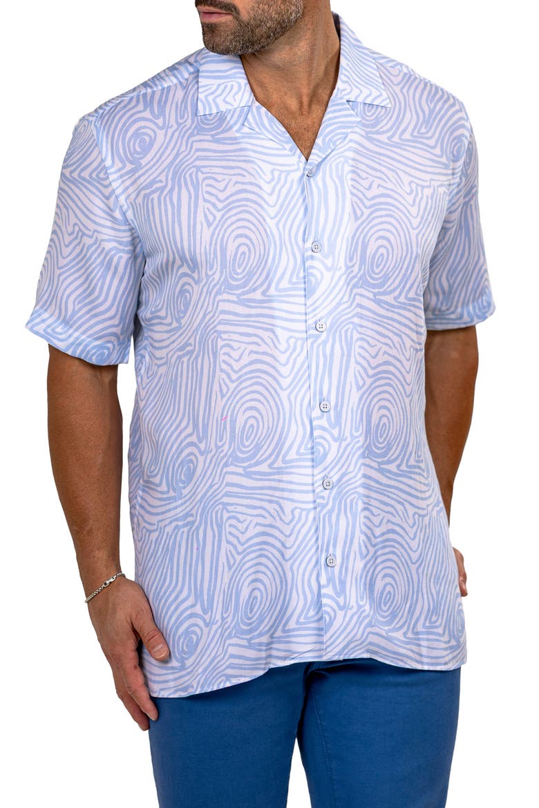 Short Sleeve Button Front Shirt, Alternate, color, WHITE
