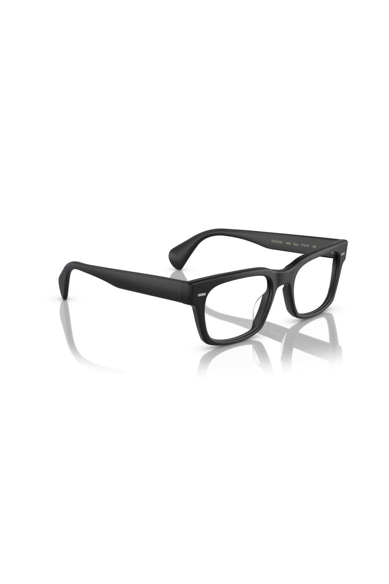 51mm Square optical glasses, Alternate, color, Black