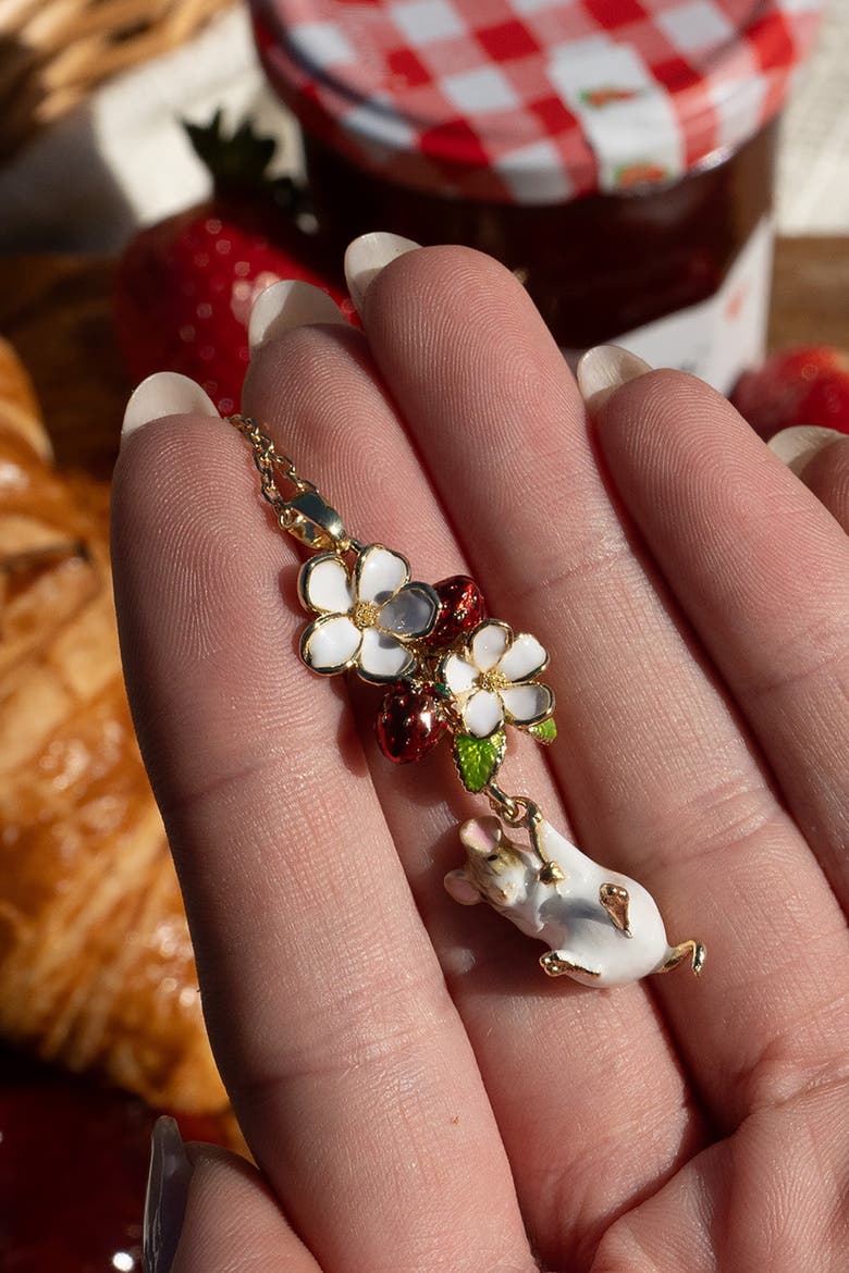 Strawberry & Hanging Mouse Pendant, Alternate, color, Strawberry & Hanging Mouse