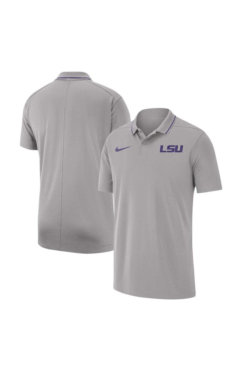 Nike Men's Nike Gray LSU Tigers 2023 Coaches Performance Polo, Main, color, 