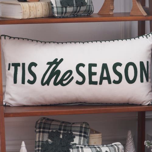 C & F Home C&f Home Tis The Season Throw Pillow, 12" X 24" In White