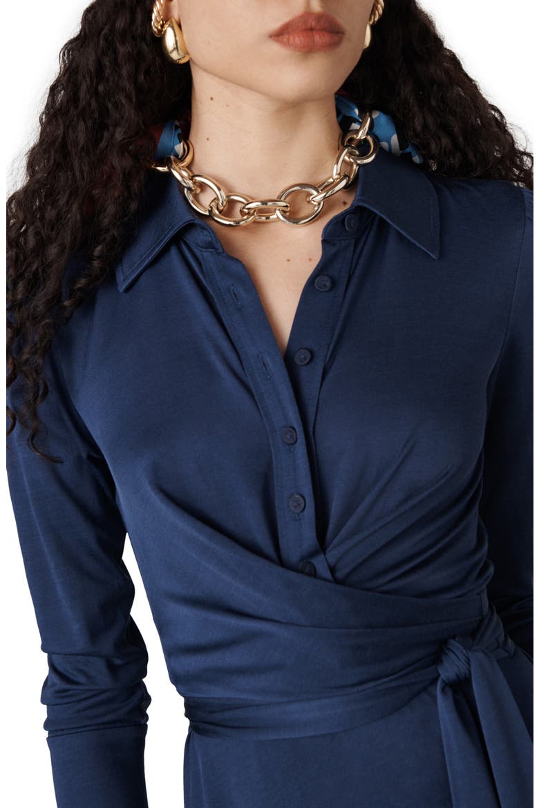 Sana Two Wrap Shirtdress, Alternate, color, CLASSIC NAVY