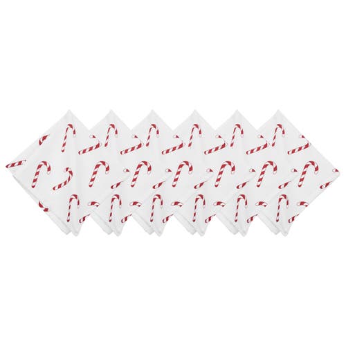 C & F Home C&f Home Candy Cane Wishes Napkins Set Of 6 In Multi