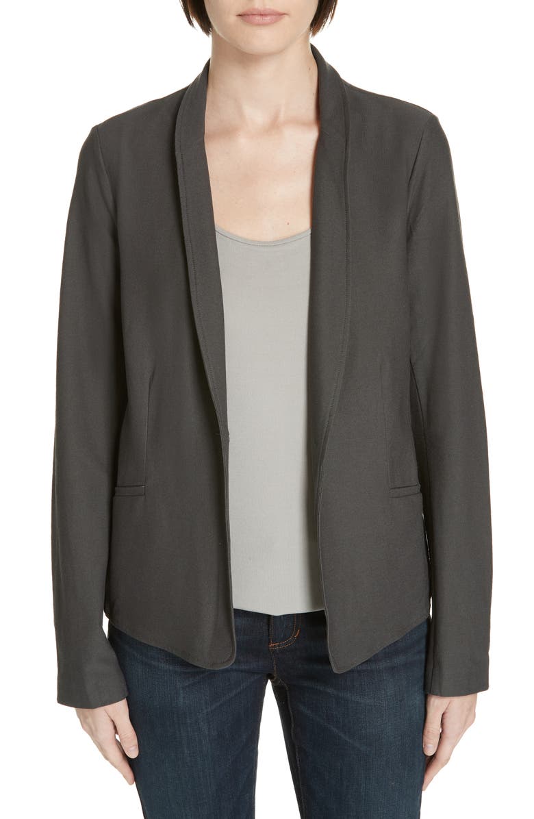 Eileen Fisher Washable Stretch Crepe Jacket, Main, color,