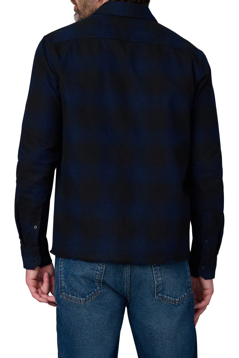 Keanu Ripped Plaid Button-Up Shirt, Alternate, color, MIDNIGHT PLAID