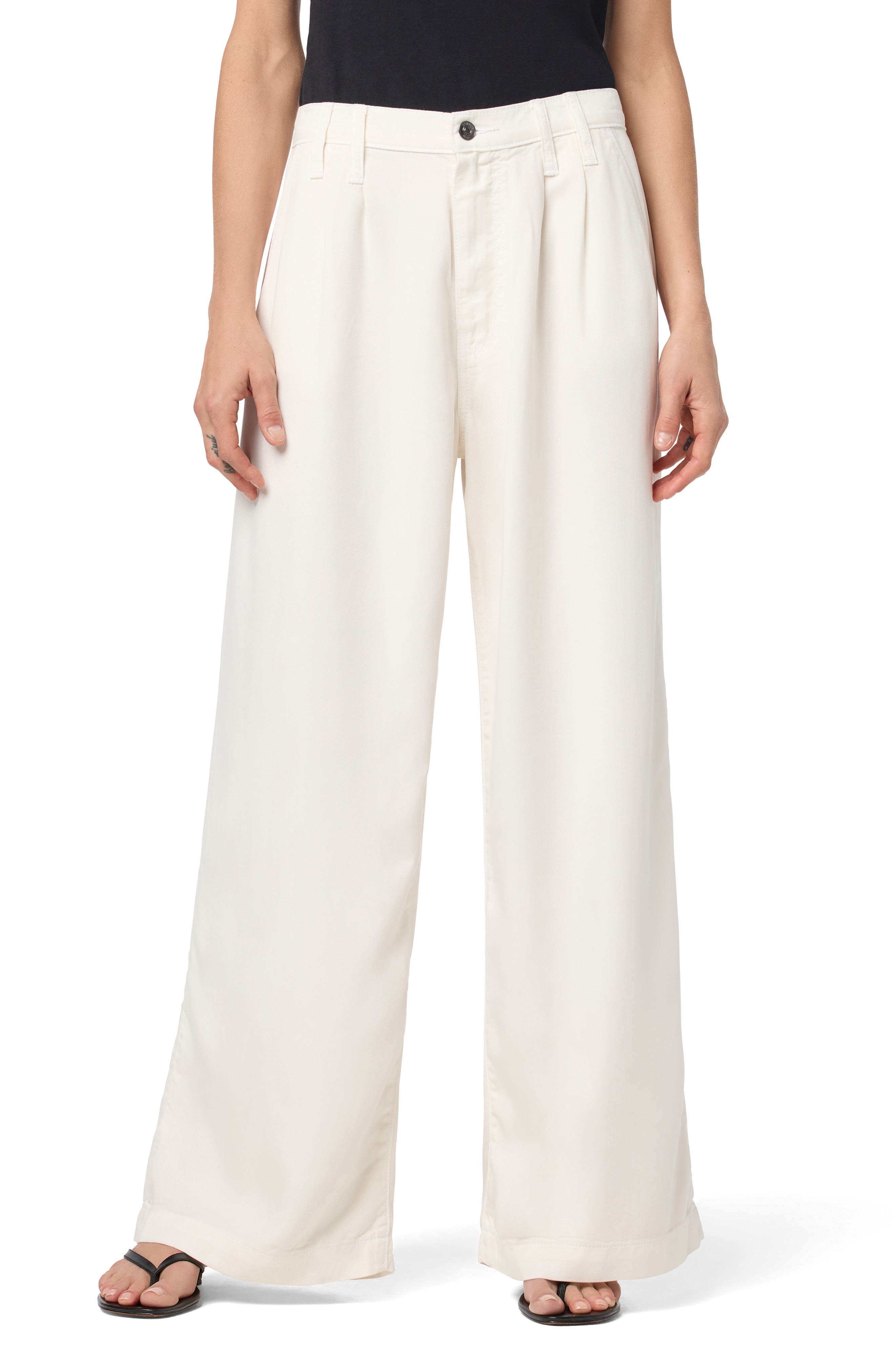 Hudson Jeans Jolene Pleated Mid Rise Trousers