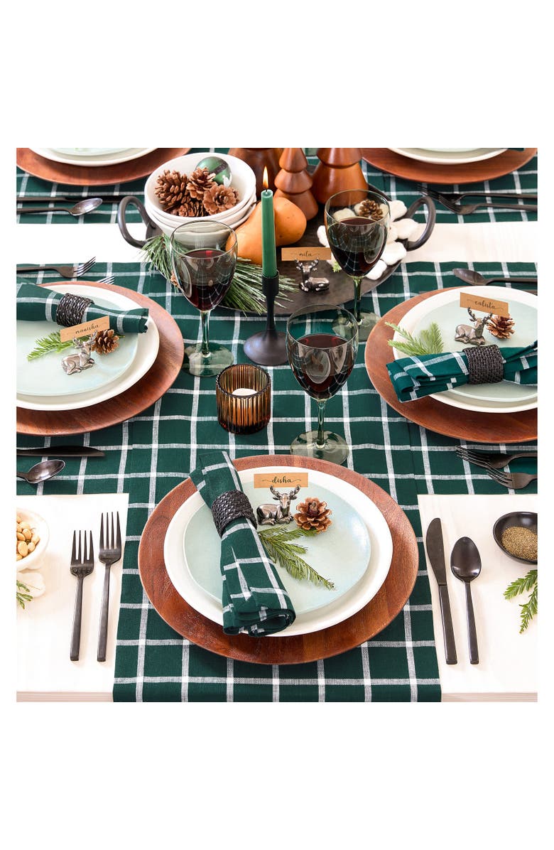 Solino Home Linen Dinner Napkins - Windowpane, 20" x 20", Alternate, color, 