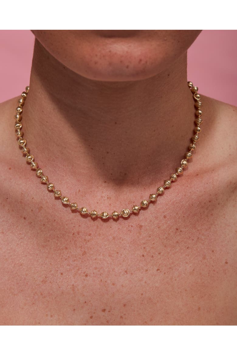 Revel Small Bead Necklace, Alternate, color, Gold