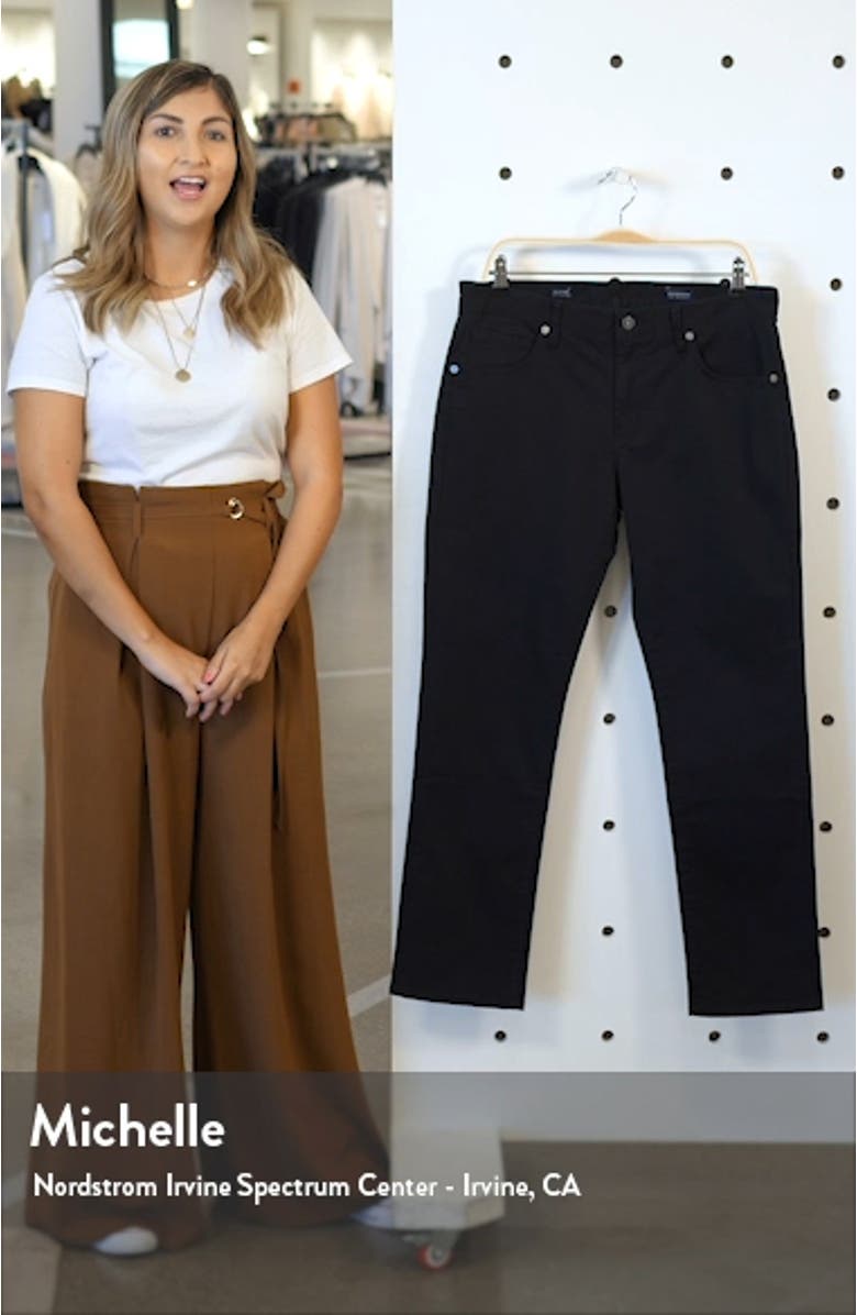 Clifton Slim Brushed Twill Slim Straight Leg Five-Pocket Pants, sales video thumbnail