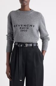 Givenchy Logo Intarsia Wool & Cashmere Sweater