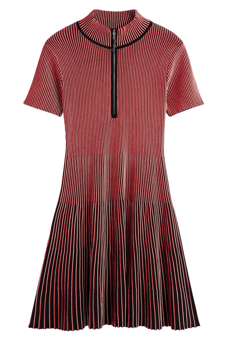Stripe Minidress, Alternate, color, RED