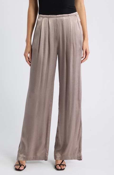 Triple Pleated Wide Leg Pants