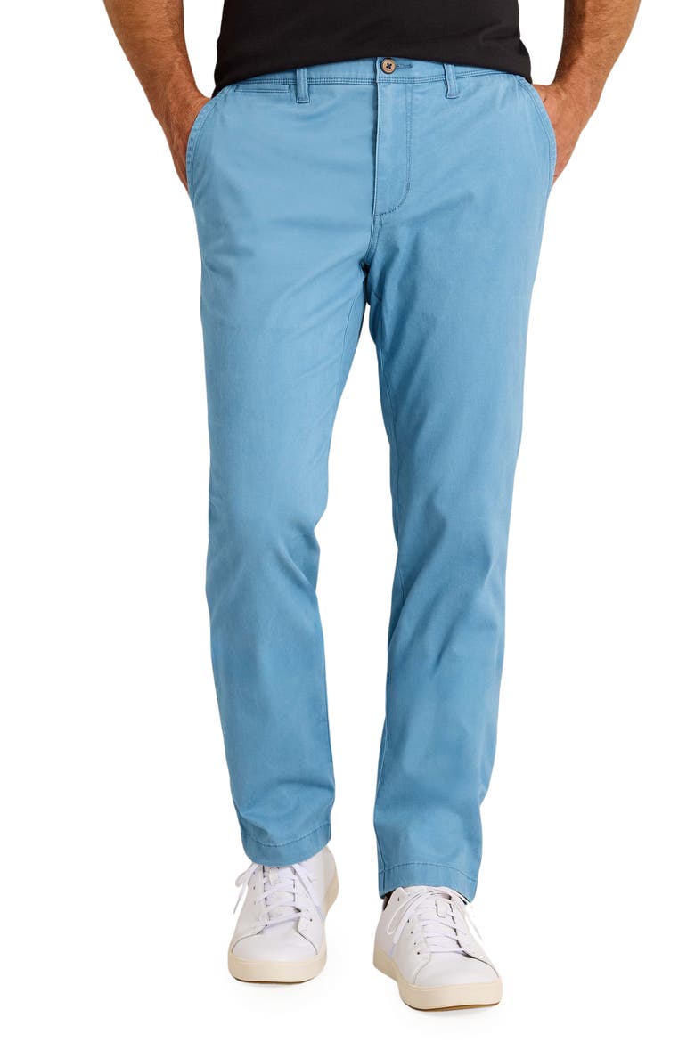 Boracay® Island Flat Front Stretch Chinos, Main, color, DARK AZZURRO