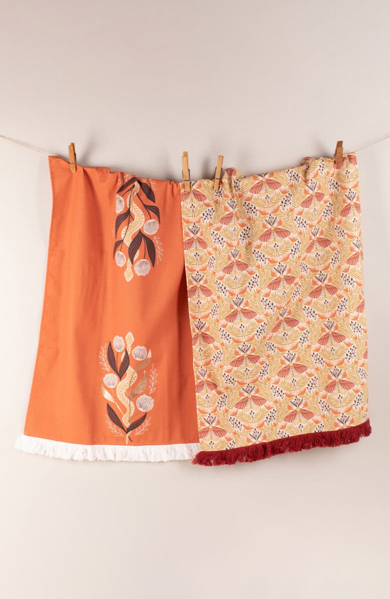 Fringe Studio Julia Tipton Wild Prairie Set of 2 Tea Towels, Alternate, color, 