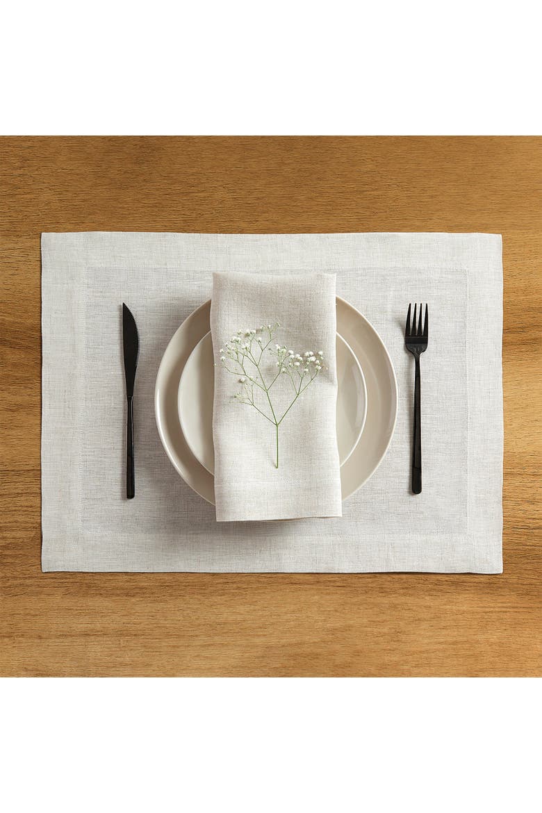 Linen Dinner Napkins Set of 6, 20 x 20" - Sonoma, Alternate, color, Light Flax