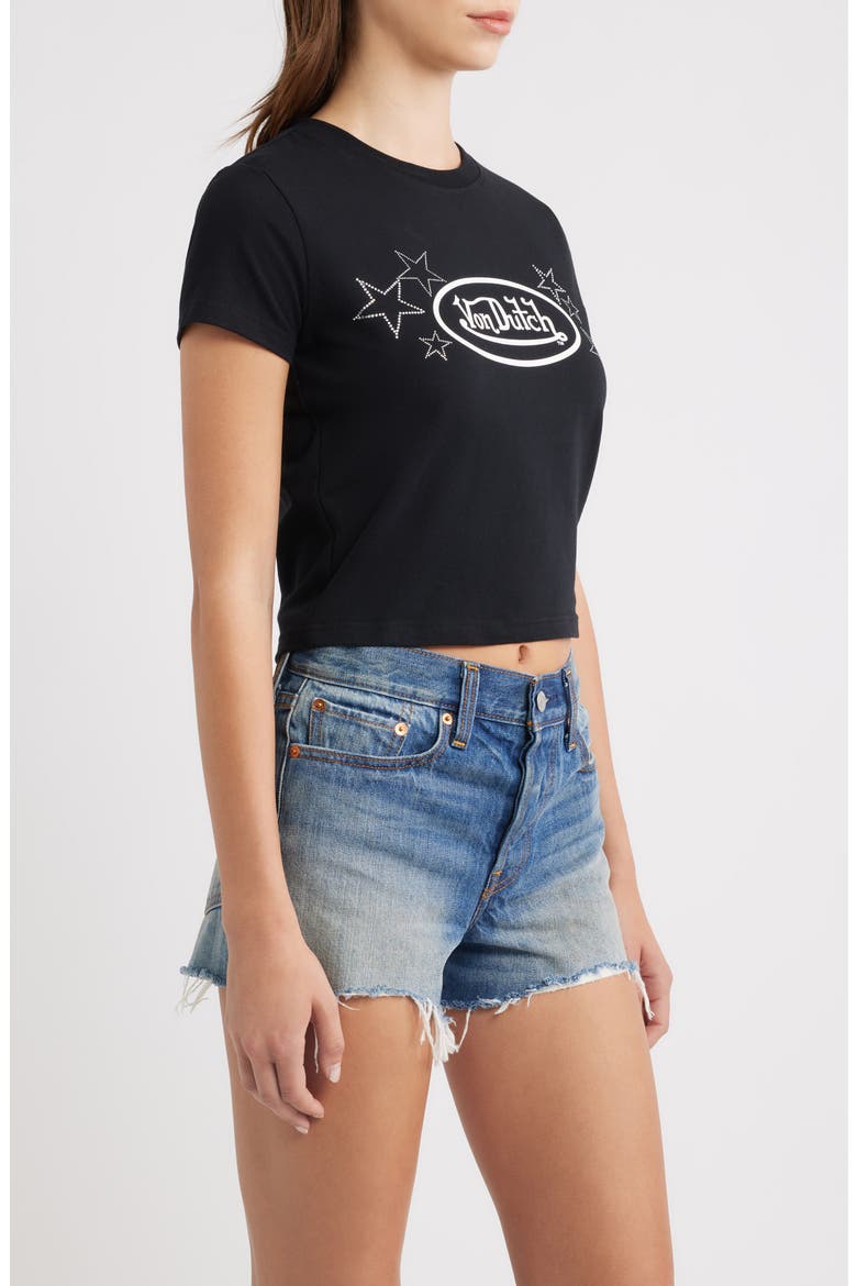 Logo Graphic Baby Tee, Alternate, color, JET BLACK