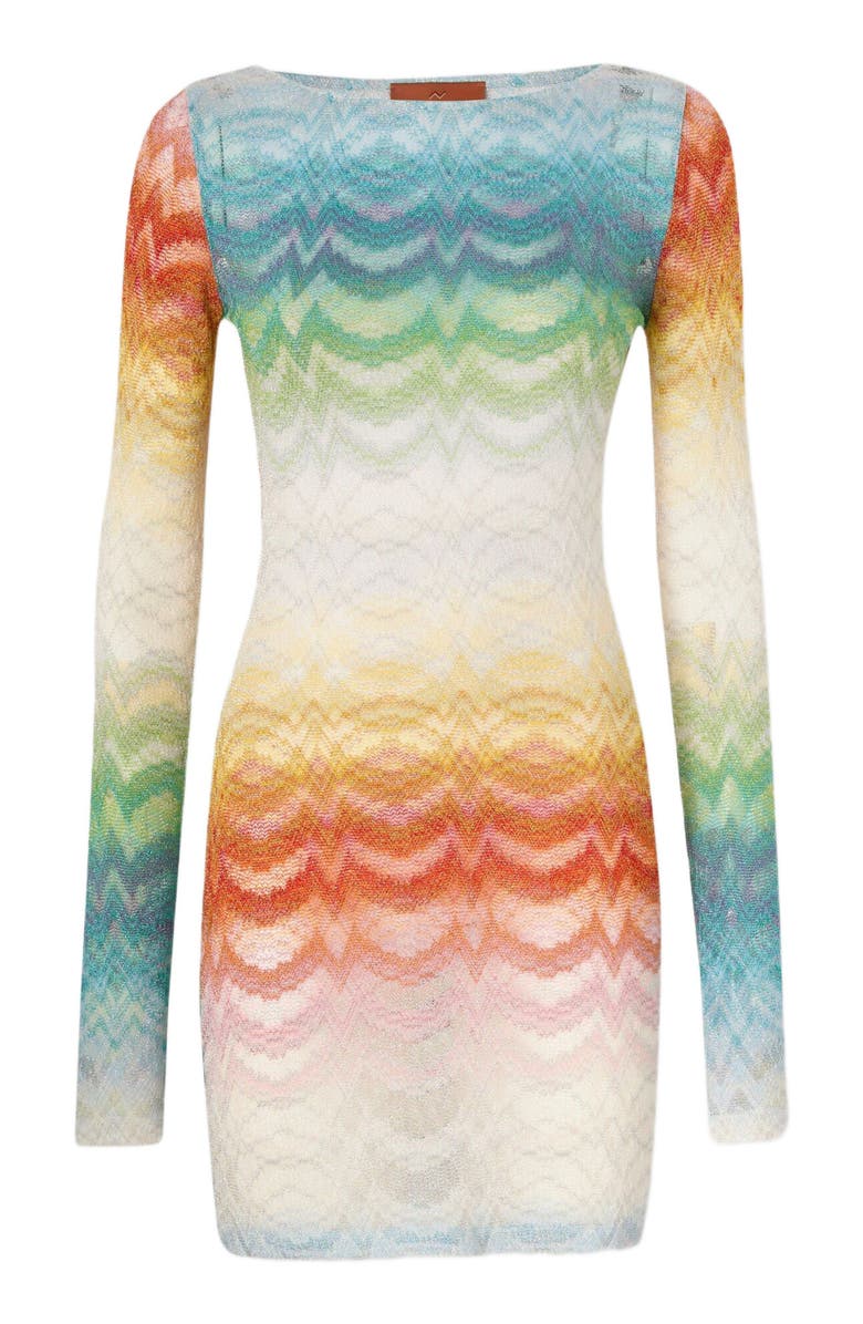 Missoni Shaded Viscose Lamé Mini Dress, Alternate, color, Multicoloured